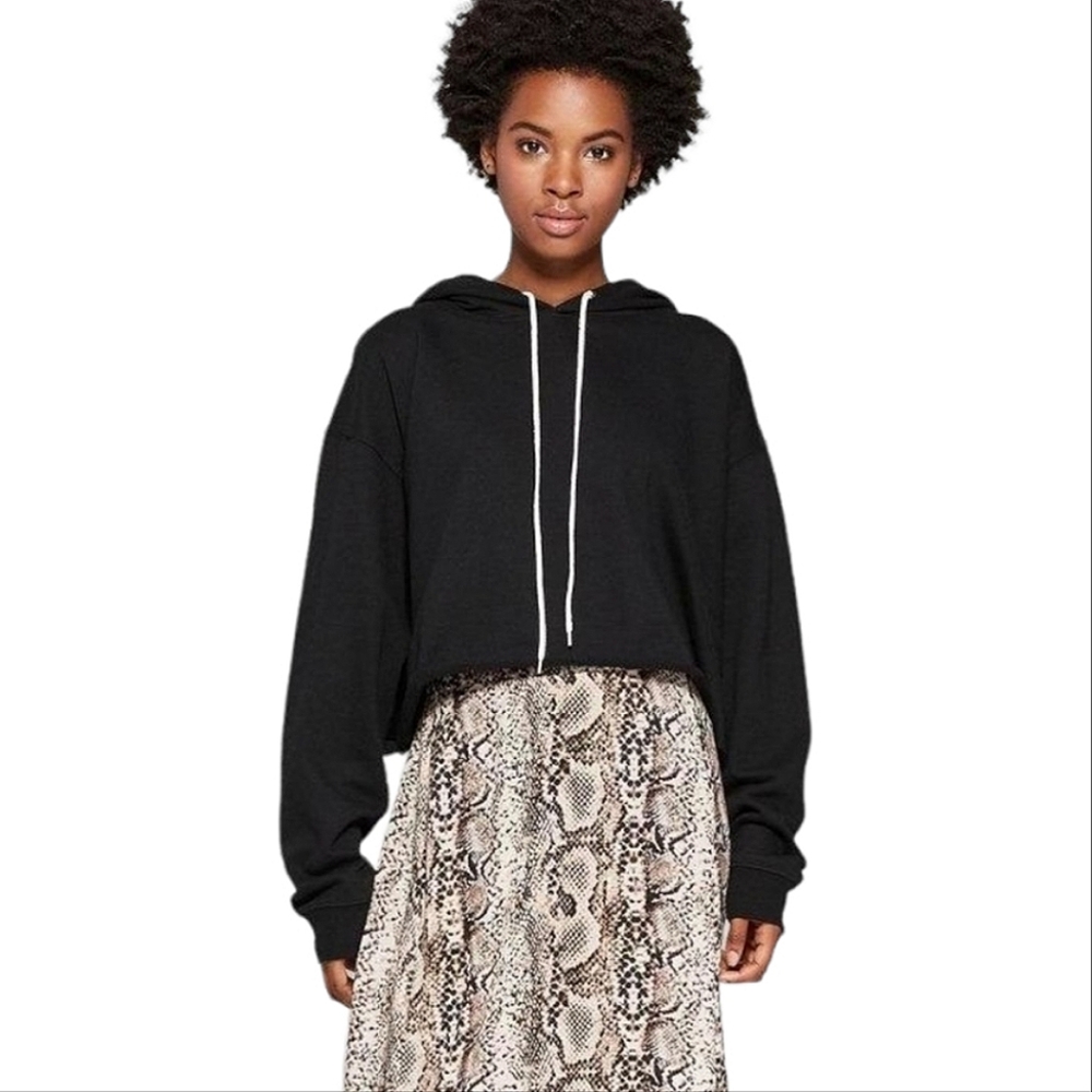 Wild Fable • Black • Women's Large • Cropped Hoodie